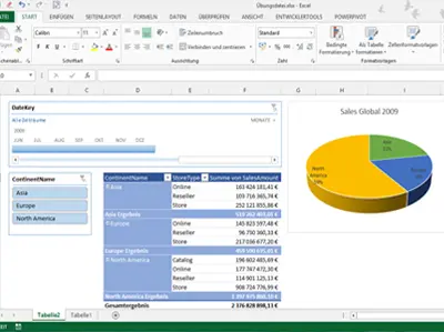 Excel Business Intelligence - PowerPivot - Dashboard