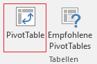 Icon Pivot-Tabelle im Menüband
